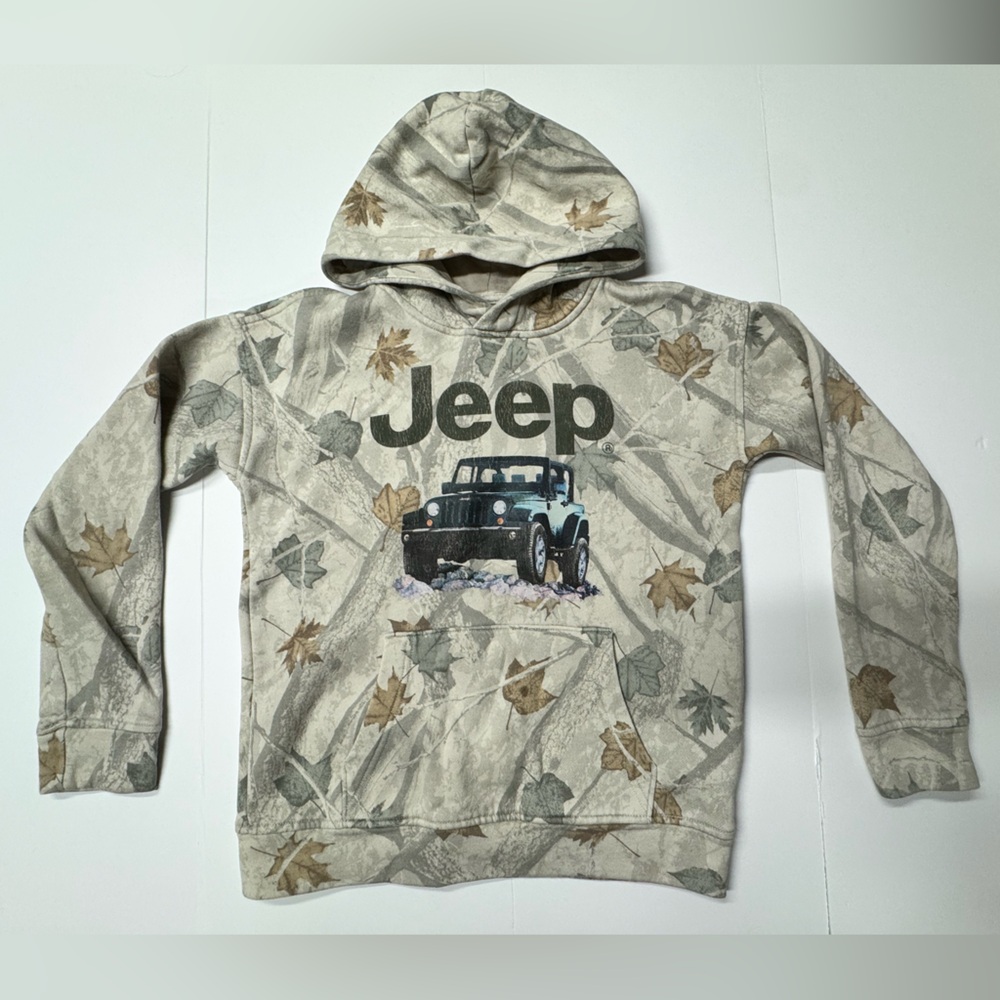 Jeep Hoodie Camo Abercrombie Kids Size 11/12 Relaxed Fit